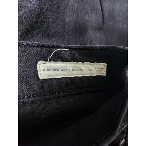 PacSun Power Super Stretch Black Distressed High Rise Ankle Jeggins 26 - Picture 7 of 7